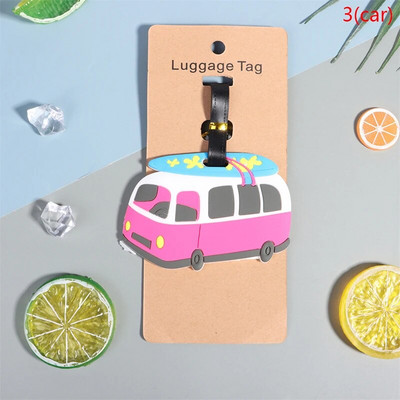 1PC Jauka multfilma Havaju flamingo silikona bagāžas etiķete kawaii ID adreses turētājs iekāpšanas bagāžas birka Antilost ceļojumu aksesuārs