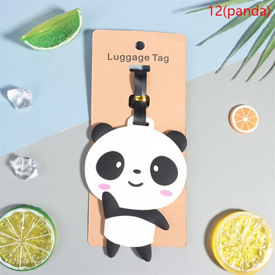 1PC Jauka multfilma Havaju flamingo silikona bagāžas etiķete kawaii ID adreses turētājs iekāpšanas bagāžas birka Antilost ceļojumu aksesuārs