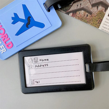 Creative Plane Етикет за багаж на кола Ракета Етикет за качване на багаж на самолет Аксесоари за пътуване Силикагел Куфар ID Адрес Етикет на притежателя