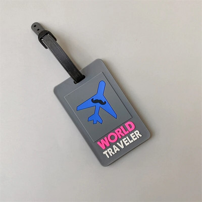 Creative lidmašīnas automašīnas bagāžas zīme raķešu lidmašīnas bagāžas iekāpšanas zīme ceļojumu piederumi silikagela čemodāna ID adreses turētāja zīme