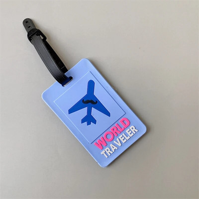 Creative lidmašīnas automašīnas bagāžas zīme raķešu lidmašīnas bagāžas iekāpšanas zīme ceļojumu piederumi silikagela čemodāna ID adreses turētāja zīme