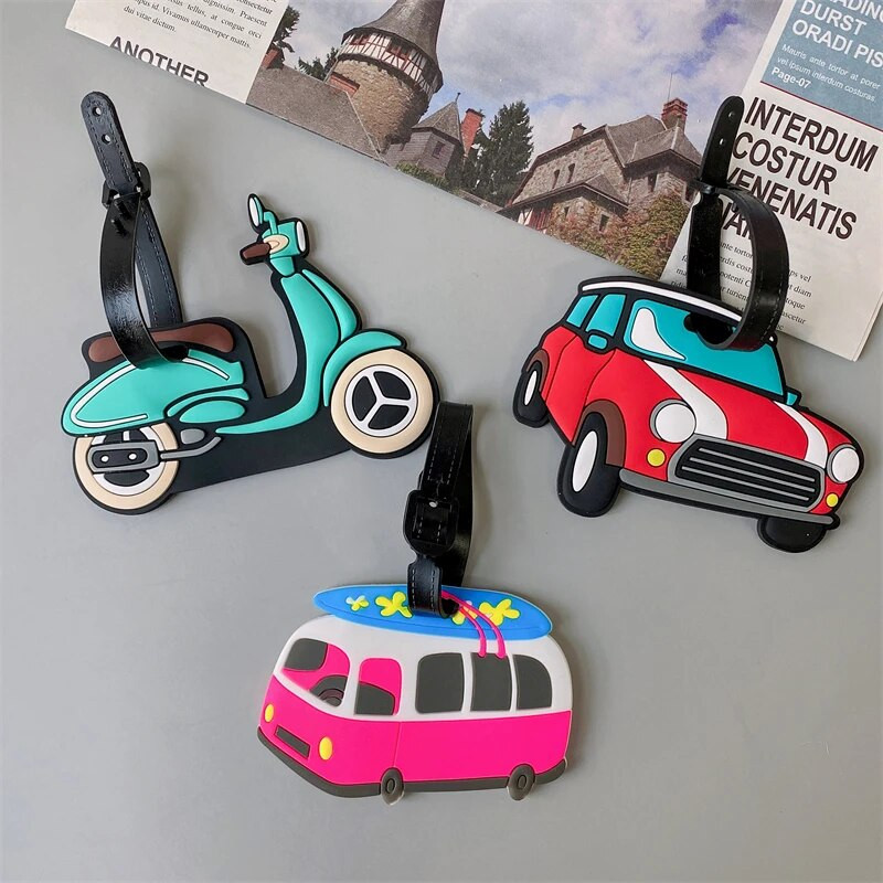 Creative lidmašīnas automašīnas bagāžas zīme raķešu lidmašīnas bagāžas iekāpšanas zīme ceļojumu piederumi silikagela čemodāna ID adreses turētāja zīme