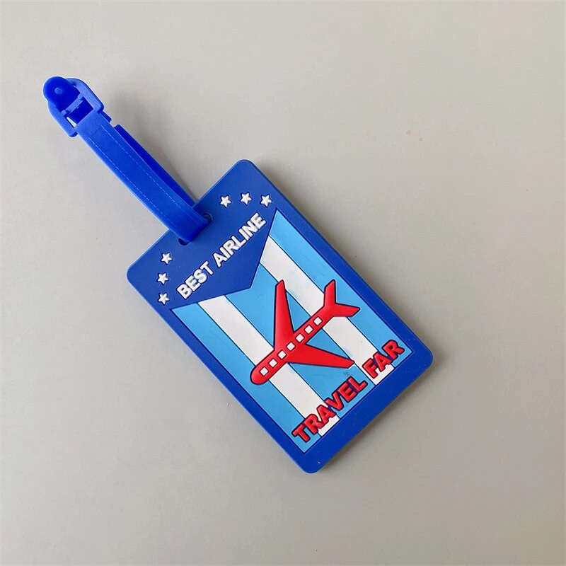 Creative lidmašīnas automašīnas bagāžas zīme raķešu lidmašīnas bagāžas iekāpšanas zīme ceļojumu piederumi silikagela čemodāna ID adreses turētāja zīme
