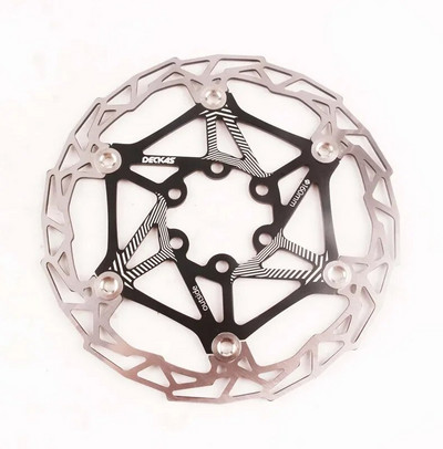 DECKAS īpaši vieglie MTB kalnu velosipēda bremžu diski, peldošie uzlikas, 160 mm, 6 skrūvju rotori, daļas, riteņbraukšanas piederumi.