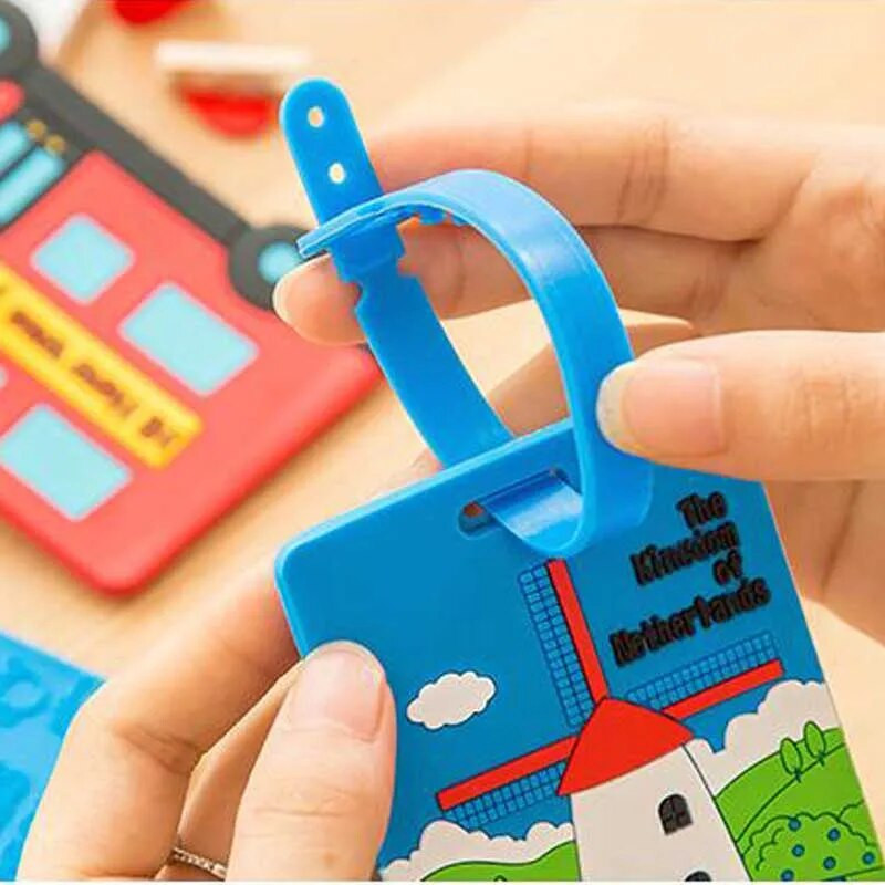 Brīvdabas ceļojumu bagāžas etiķetes somiņa čemodānu somām bagāžas silīcija nosaukuma ID etiķetes adreses turētājs bagāžas iekāpšanas etiķetes etiķetes somiņa