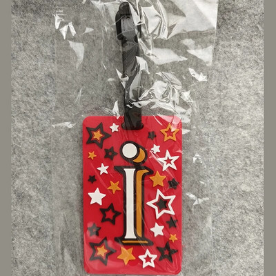 Jaunākie jaukie 26 burtu bagāžas ceļojumu piederumi etiķete silikagels čemodāna ID adreses turētājs bagāžas iekāpšanas zīme pārnēsājama etiķete