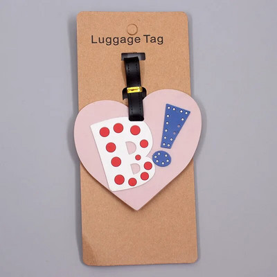 Jaunākie jaukie 26 burtu bagāžas ceļojumu piederumi etiķete silikagels čemodāna ID adreses turētājs bagāžas iekāpšanas zīme pārnēsājama etiķete