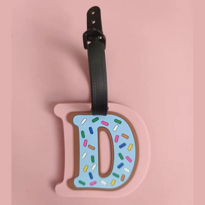 Jaunākie jaukie 26 burtu bagāžas ceļojumu piederumi etiķete silikagels čemodāna ID adreses turētājs bagāžas iekāpšanas zīme pārnēsājama etiķete