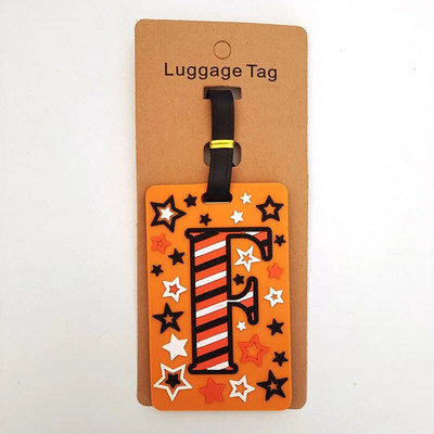 Jaunākie jaukie 26 burtu bagāžas ceļojumu piederumi etiķete silikagels čemodāna ID adreses turētājs bagāžas iekāpšanas zīme pārnēsājama etiķete