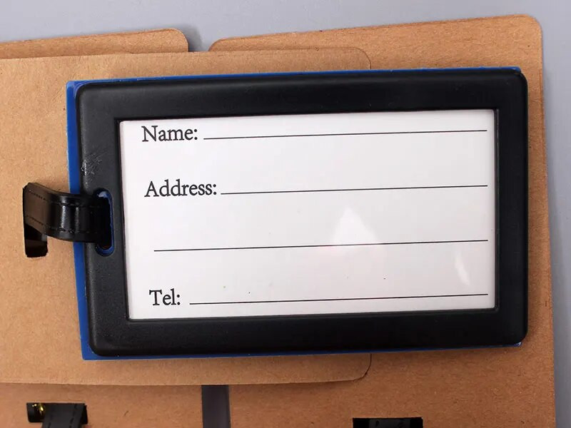 Jaunākie jaukie 26 burtu bagāžas ceļojumu piederumi etiķete silikagels čemodāna ID adreses turētājs bagāžas iekāpšanas zīme pārnēsājama etiķete