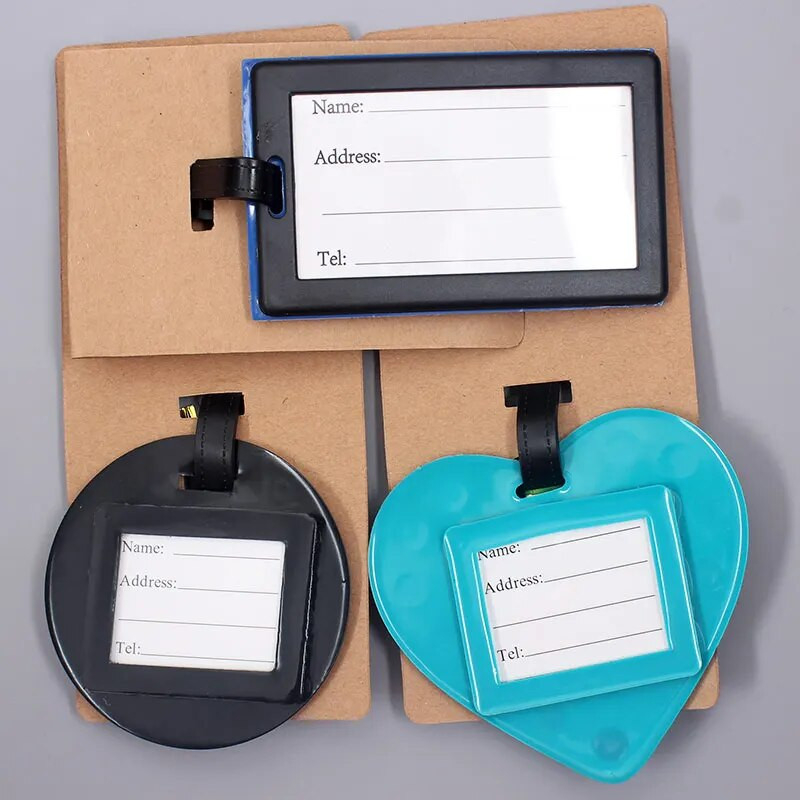 Jaunākie jaukie 26 burtu bagāžas ceļojumu piederumi etiķete silikagels čemodāna ID adreses turētājs bagāžas iekāpšanas zīme pārnēsājama etiķete