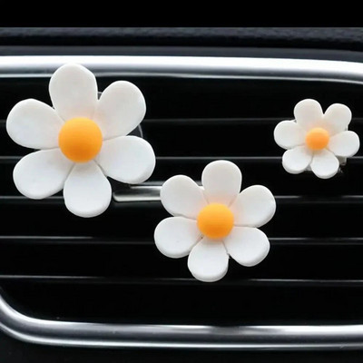 3 tk/komplekt auto väljalaskeava ventilatsiooniava parfüümiklambrid kommivärvi lilledega auto õhuvärskendaja õhukonditsioneer väljalaskeava viiruk autotarvikud