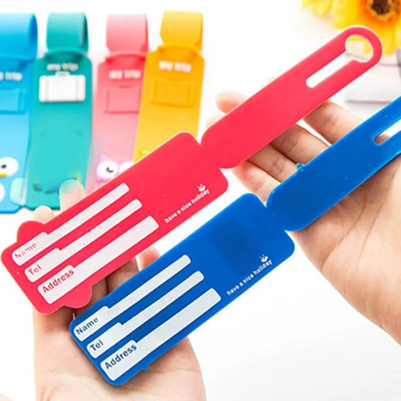 Modes ceļojumu aksesuāri Jauki dzīvnieki Bagāžas etiķete Silikona čemodāna ID Adrese Turētājs Bagāžas iekāpšanas zīme Pārnēsājama etiķete