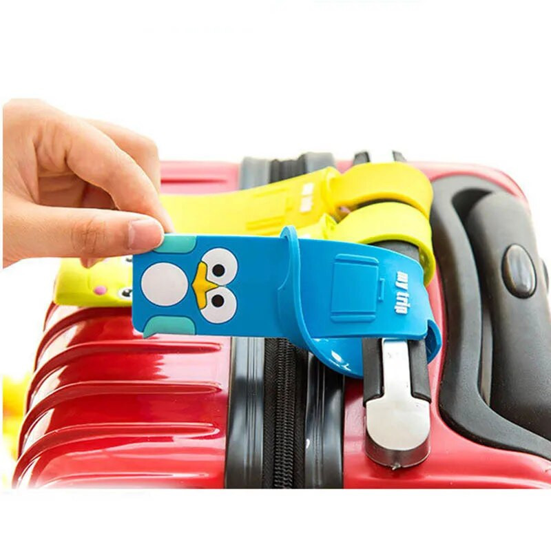 Modes ceļojumu aksesuāri Jauki dzīvnieki Bagāžas etiķete Silikona čemodāna ID Adrese Turētājs Bagāžas iekāpšanas zīme Pārnēsājama etiķete