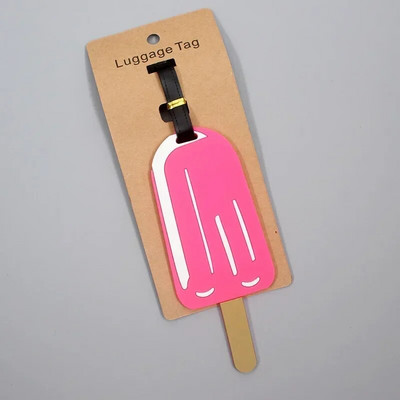 Jauka čemodāna etiķete Saldējums un kūkas Ceļojumu piederumi Bagāžas etiķete Silikagels Čemodāna ID Adrese Turētājs Iekāpšanas zīme