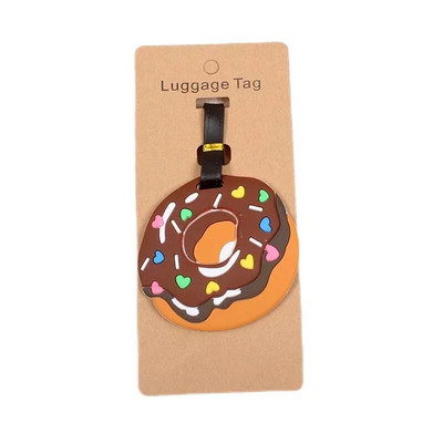 Jauka čemodāna etiķete Saldējums un kūkas Ceļojumu piederumi Bagāžas etiķete Silikagels Čemodāna ID Adrese Turētājs Iekāpšanas zīme