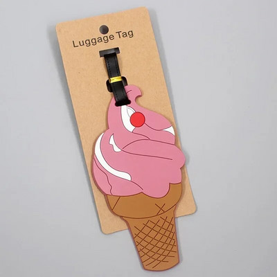 Jauka čemodāna etiķete Saldējums un kūkas Ceļojumu piederumi Bagāžas etiķete Silikagels Čemodāna ID Adrese Turētājs Iekāpšanas zīme