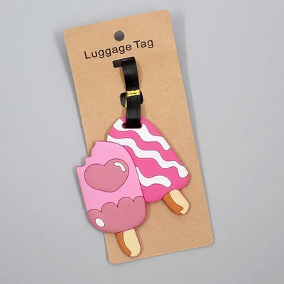 Jauka čemodāna etiķete Saldējums un kūkas Ceļojumu piederumi Bagāžas etiķete Silikagels Čemodāna ID Adrese Turētājs Iekāpšanas zīme