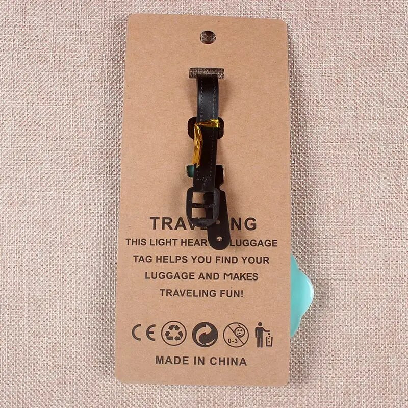 Αξεσουάρ ταξιδιού Χαριτωμένα ζώα & φρούτα Ετικέτα αποσκευών Silica Gel Βαλίτσα ID Διευθύνσεις Κάτοχος αποσκευών Ετικέτες επιβίβασης Φορητή ετικέτα