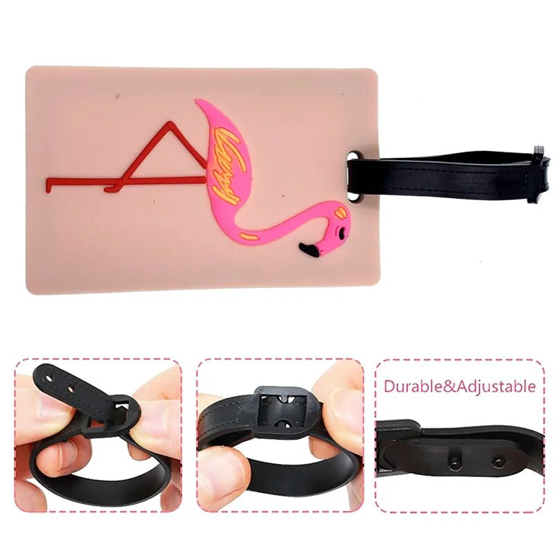 Αξεσουάρ ταξιδιού Χαριτωμένα ζώα & φρούτα Ετικέτα αποσκευών Silica Gel Βαλίτσα ID Διευθύνσεις Κάτοχος αποσκευών Ετικέτες επιβίβασης Φορητή ετικέτα