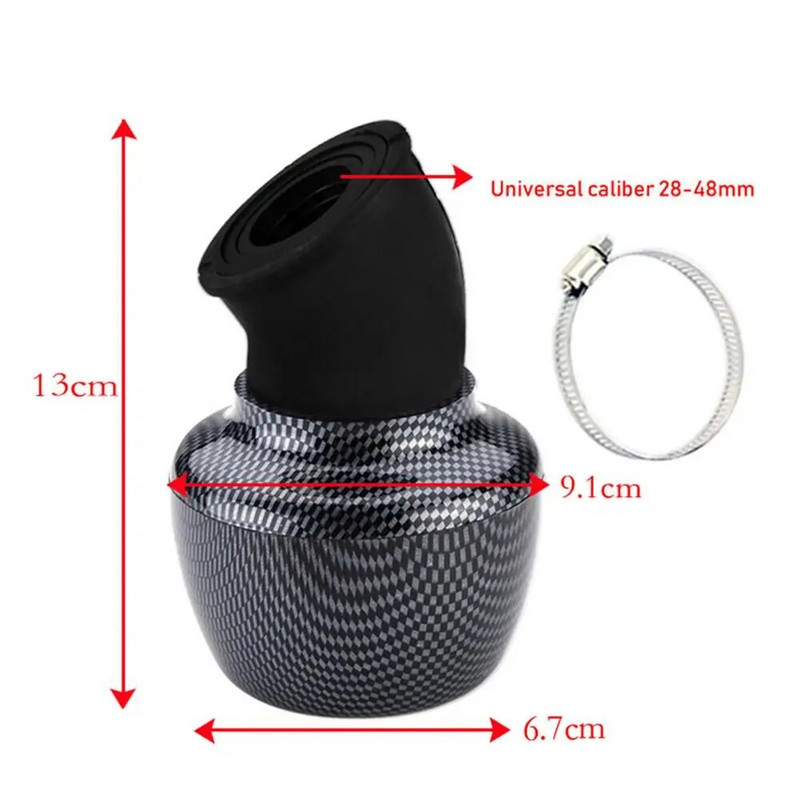 24mm-48mm motocikla gaisa tīrītāja ieplūdes filtrs, mazgājams atkārtoti lietojams Yamaha Kawasaki Suzuki priekš Honda Bobber Chopper Cruiser