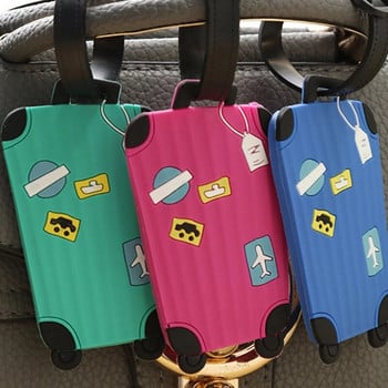 New Fashion Silicon Luggage Tags Αξεσουάρ ταξιδιού για τσάντες Φορητές ετικέτες αποσκευών Στυλ καρτούν για κορίτσια Κάλυμμα κάρτας για αγόρια