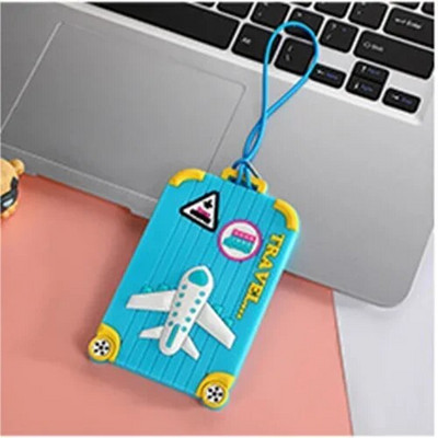 Jaunas PVC bagāžas etiķetes Ceļojumu aksesuāri Silikona čemodāna birkas Modes stils Silīcija pārnēsājamas ceļojumu etiķetes ID adreses turētājs