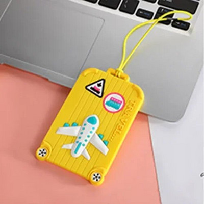 Jaunas PVC bagāžas etiķetes Ceļojumu aksesuāri Silikona čemodāna birkas Modes stils Silīcija pārnēsājamas ceļojumu etiķetes ID adreses turētājs