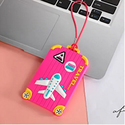 Jaunas PVC bagāžas etiķetes Ceļojumu aksesuāri Silikona čemodāna birkas Modes stils Silīcija pārnēsājamas ceļojumu etiķetes ID adreses turētājs