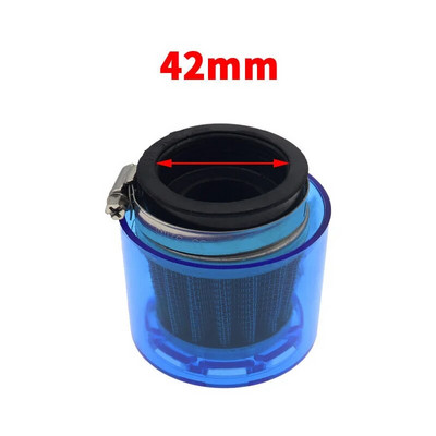 Universāls zils/sarkans 32/35/38/42/48-50mm motociklu motociklu gaisa filtra tīrītājs 50cc 110cc 125cc ATV PIT Dirt Bike, šļakatām izturīgs