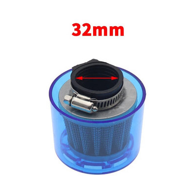 Universāls zils/sarkans 32/35/38/42/48-50mm motociklu motociklu gaisa filtra tīrītājs 50cc 110cc 125cc ATV PIT Dirt Bike, šļakatām izturīgs