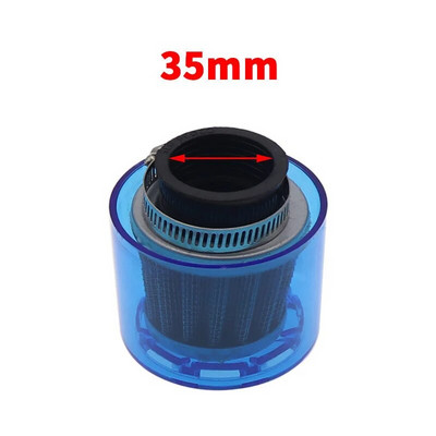 Universāls zils/sarkans 32/35/38/42/48-50mm motociklu motociklu gaisa filtra tīrītājs 50cc 110cc 125cc ATV PIT Dirt Bike, šļakatām izturīgs