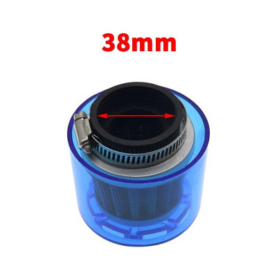 Universāls zils/sarkans 32/35/38/42/48-50mm motociklu motociklu gaisa filtra tīrītājs 50cc 110cc 125cc ATV PIT Dirt Bike, šļakatām izturīgs