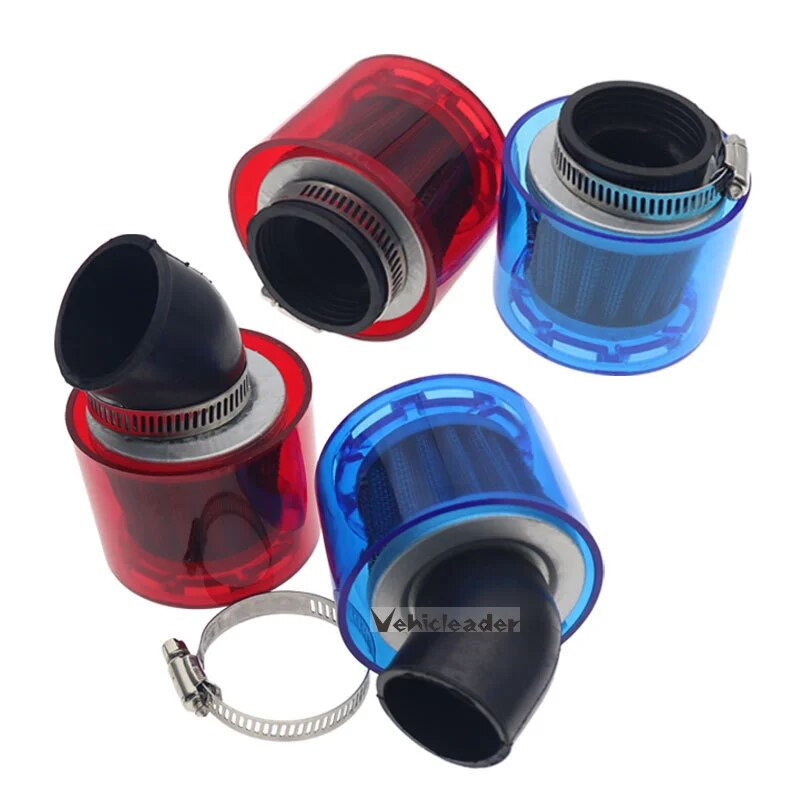 Universāls zils/sarkans 32/35/38/42/48-50mm motociklu motociklu gaisa filtra tīrītājs 50cc 110cc 125cc ATV PIT Dirt Bike, šļakatām izturīgs