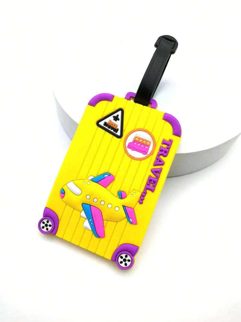 1Gb Creative Aircraft Daudzkrāsu bagāžas birka Lidostas birka Ceļojumu būtiska pazaudēšanas novēršanas piekāršana vīriešiem un sievietēm