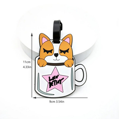 1Gb Silikona burtu čemodāns Bagāžas bagāžas PVC etiķetes Nosaukums ID Somas identifikators Etiķete Ceļojumu piederumi Unisex