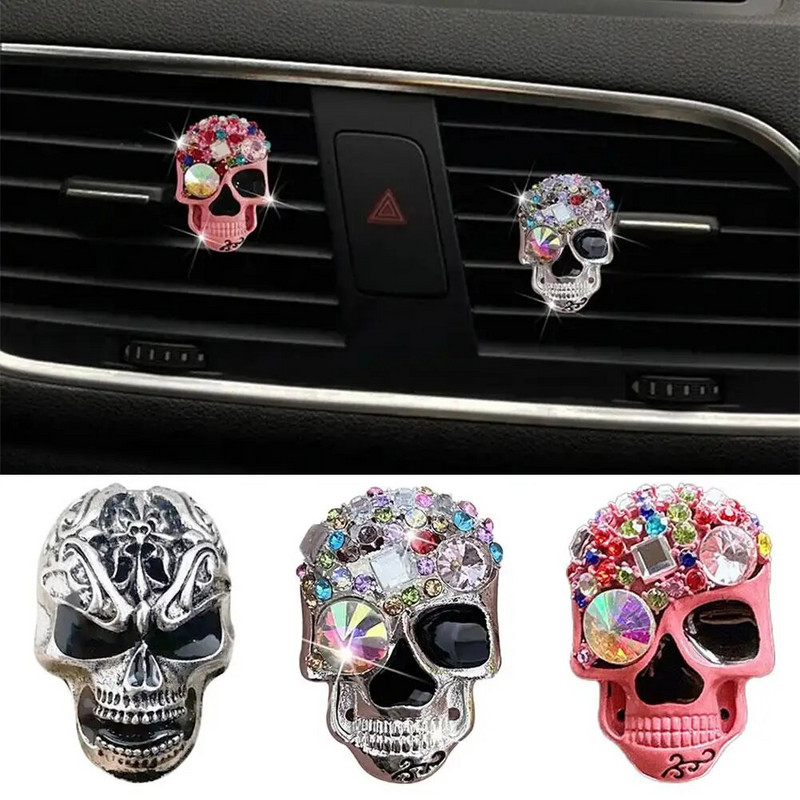 Forši galvaskausa automobiļu dekori, aromatizētāji automobiļu aromātu difuzorā, automašīnu smaržu ventilācijas atverē, smaržu klipši Automašīnu gaisa smaržas aromāti Aksesuāri S3X3