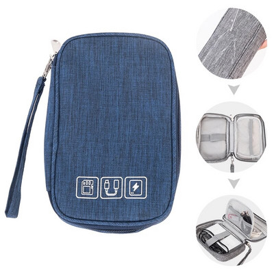 Kabeļu soma organizators Vadi Lādētājs Digitālais USB sīkrīks Pārnēsājams elektroniskais austiņu maciņš Rāvējslēdzējs Uzglabāšanas maisiņš Piederumi Izejmateriāli