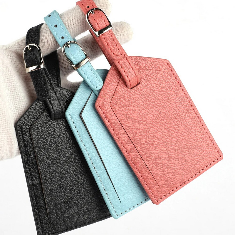 Ādas bagāžas etiķete Ceļojumu čemodāna nosaukums Adrese ID Bagāžas etiķetes Adreses turētājs Pārnēsājamas iekāpšanas birkas Ceļojumu piederumi