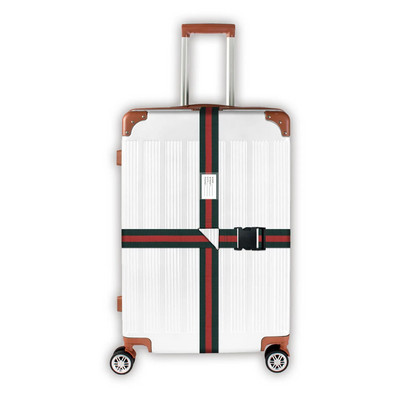 Bagāžas sprādzes siksna Ceļojumu piederumi Regulējami 420 CM čemodānu jostas Varavīksnes bagāžas iepakošanas josta