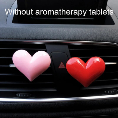 Red Heart Car Air Outlet Dekoratīvs Saspraude Auto Parfīms Lovely Heart Auto Gaisa Atsvaidzinātājs Dekoratīvs Smaržu Saspraude Auto Interjers