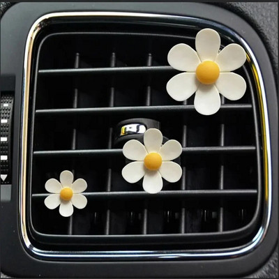 3 tk/komplekt auto väljalaskeava õhutusava parfüümiklambrid kommivärvi lilledega auto õhuvärskendaja kliimaseade väljalaskeava viiruk autotarvikud