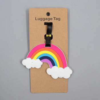 Аксесоари за пътуване Красива дъга за багаж Етикет със силикагел Куфар ID Адрес Притежател Етикет за качване на багаж Преносим етикет