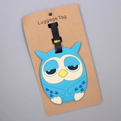 Ceļojumu piederumi Skaista varavīksnes bagāžas etiķete silikagela čemodāna ID adreses turētājs bagāžas iekāpšanas zīme pārnēsājama etiķete