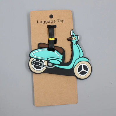 Ceļojumu piederumi Skaista varavīksnes bagāžas etiķete silikagela čemodāna ID adreses turētājs bagāžas iekāpšanas zīme pārnēsājama etiķete