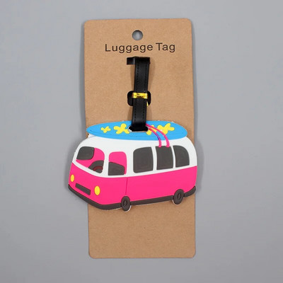 Ceļojumu piederumi Skaista varavīksnes bagāžas etiķete silikagela čemodāna ID adreses turētājs bagāžas iekāpšanas zīme pārnēsājama etiķete