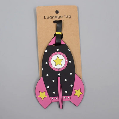 Ceļojumu piederumi Skaista varavīksnes bagāžas etiķete silikagela čemodāna ID adreses turētājs bagāžas iekāpšanas zīme pārnēsājama etiķete