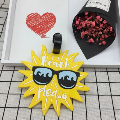 Reisitarvikud Creative Pagasi silt Cartoon Beach Silikageeli Kohvri ID Aadressid Kaardihoidja Pagasi pardaleminek Kaasaskantav silt