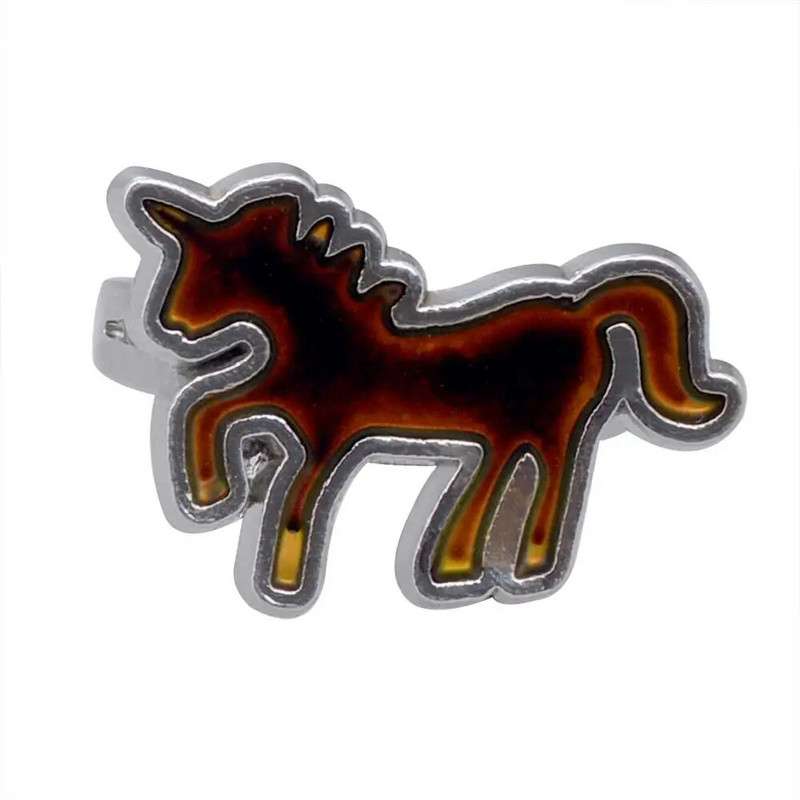 JUCHAO garastāvokļa gredzeni sievietēm maģiski temperatūras maiņas krāsas karikatūra vienradzis gredzens modes rotaslietas sievietēm vairumtirdzniecība