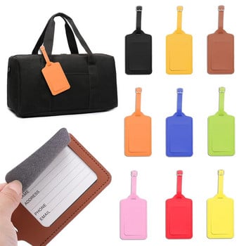 PU кожен куфар Багаж Етикет Етикет Чанта Висулка Дамска чанта Преносими аксесоари за пътуване Име ID Адрес Етикети Високо качество